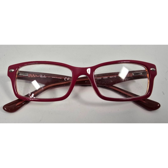 Ray-Ban Jr RB1530 3590 Frames Only Girls Red Rectangle Eyeglasses 48-16-125 4395 - Picture 1 of 3